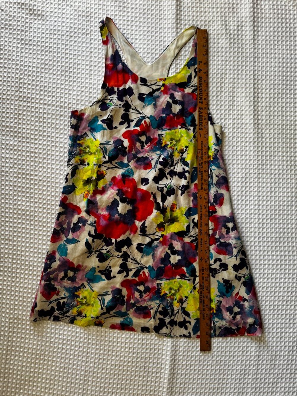 Alice + Olivia Silk Floral Watercolor Racerback Tank Dress Large L